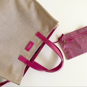 Like new! Authentic Fendi fabric and leather tote